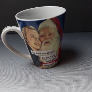 Anne Taintor "she decided to do naughty this year"xmas mug Rare